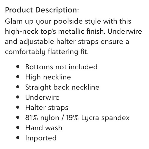 MAGICSUIT Gold Zebra Print Shine On Tankini Top - Picture 3 of 3